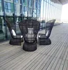 Yizhou Custom outdoor sofa cany art High backrest recreational cane Courtyard hotel lobby club peacock leisure chair