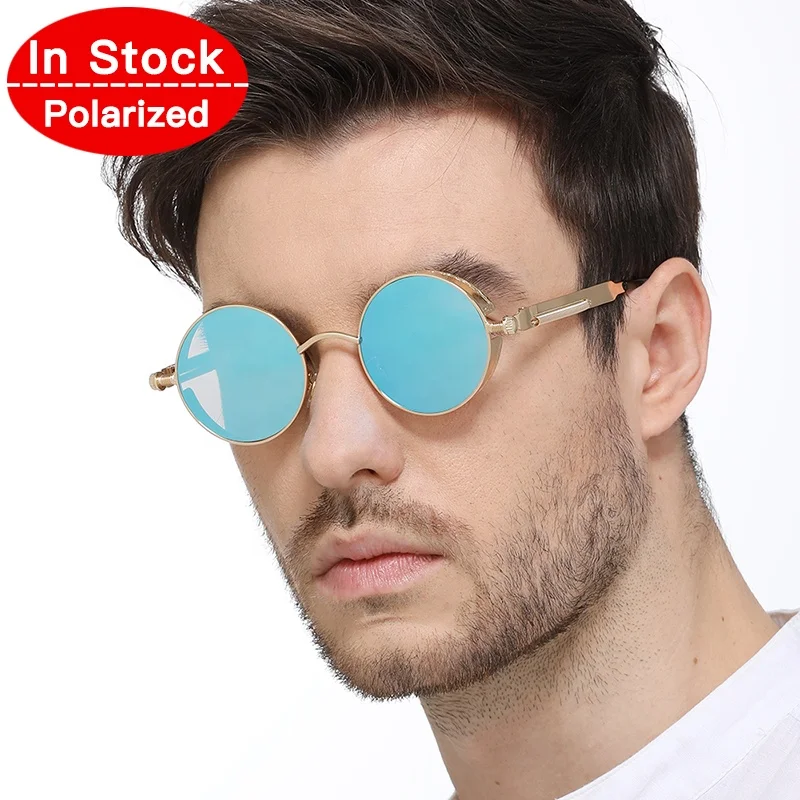

2019 In Stock Vogue Steam Punk OEM Custom Logo Women Wholesale Men lentes de sol Sun Glasses Eyewear Polarized Sunglasses 2671p