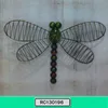 Green Metal Wire Dragonfly Wall Hanging Decoration for Home