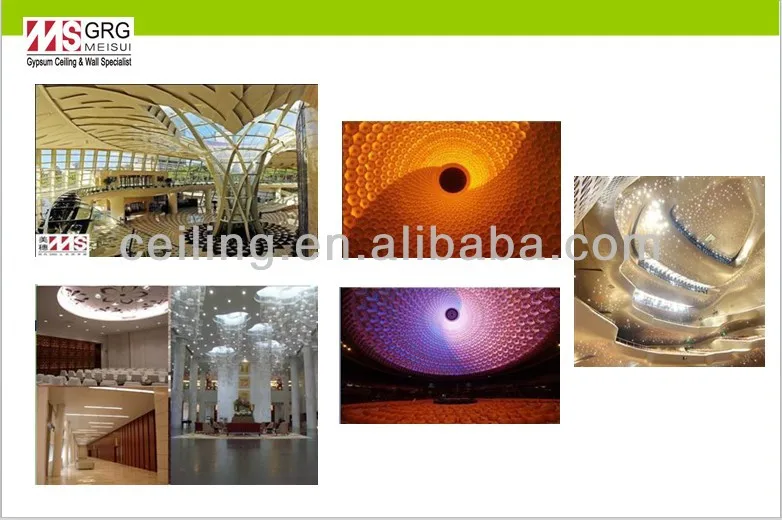 GRG gypsum board use on hign grade place design