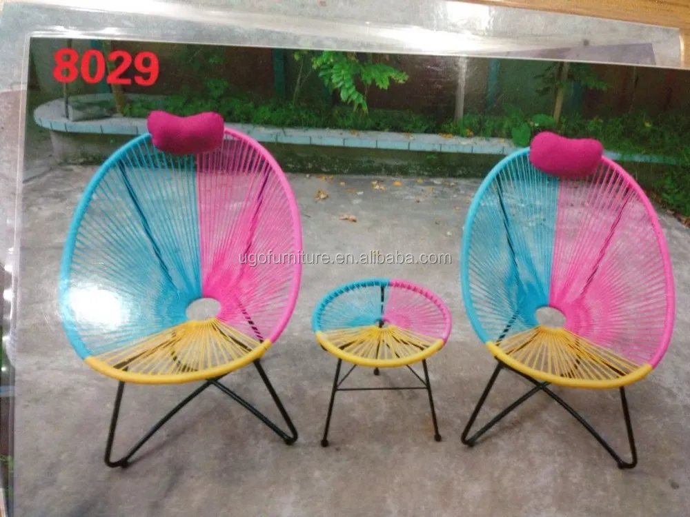 
Colorful Plastio PE Round Wicker Acapulco Chair, Fashional Acapulco Chair UGO-C8029 