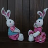 2018 Hot Sale Easter Bunny Craft Gift Toys Pink Soft Sitting Stuffed Plush Rabbit Toy for Customized