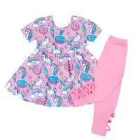 

Latest baby girl summer spring outfits clothes sets girls ruffle pants boutique unicorn dress
