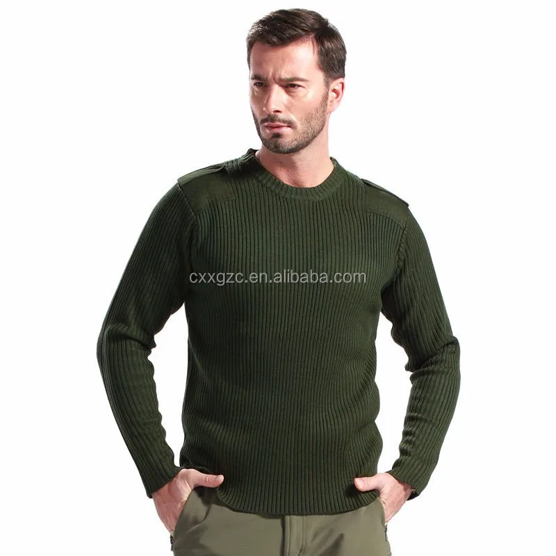 

Custom wool/acrylic man sweater military army olive pullover sweater, Red;army green;or blue or black color