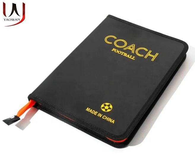 

Folding portable magnetic football soccer coaching tactics board with zip strategy teaching clipboard with eraser and marker pen, Customized