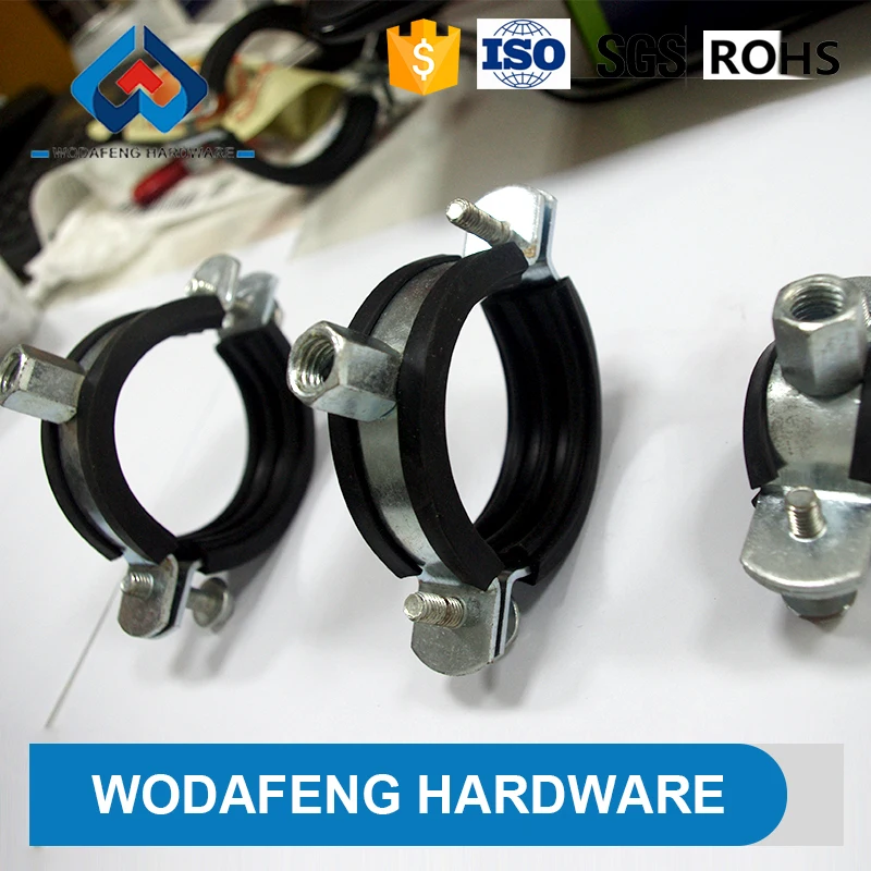 
stainless steel Chinese supplier single ring pipe clamp types with rubber price 