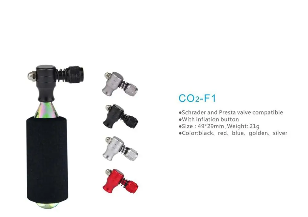 Co2 Pump For Bicycle Schrader Presta Adapter Bike Pump Inflator