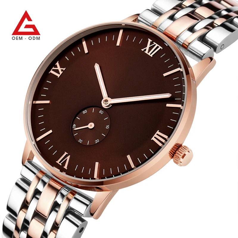 Custom Latest 2018 Stainless Steel Back Water Resistant Watch Men's Watch Buy Customized Watch