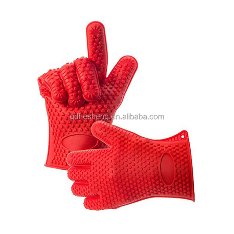 
Silicone Grilling Gloves Heat Resistant Cooking Kitchen Pot Holders and Oven Mitts Protective Baking silicone glove 