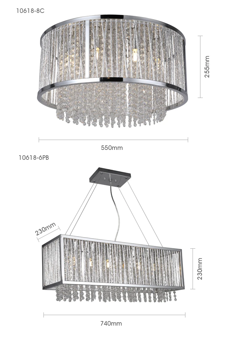 Top Lighting 4-light Chrome Finish Round Metal Shade Crystal Chandelier Flush Mount Ceiling Fixture