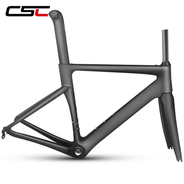 

Chinese aero 700c road bike carbon frame Di2&Mechanical bicycle Racing frameset