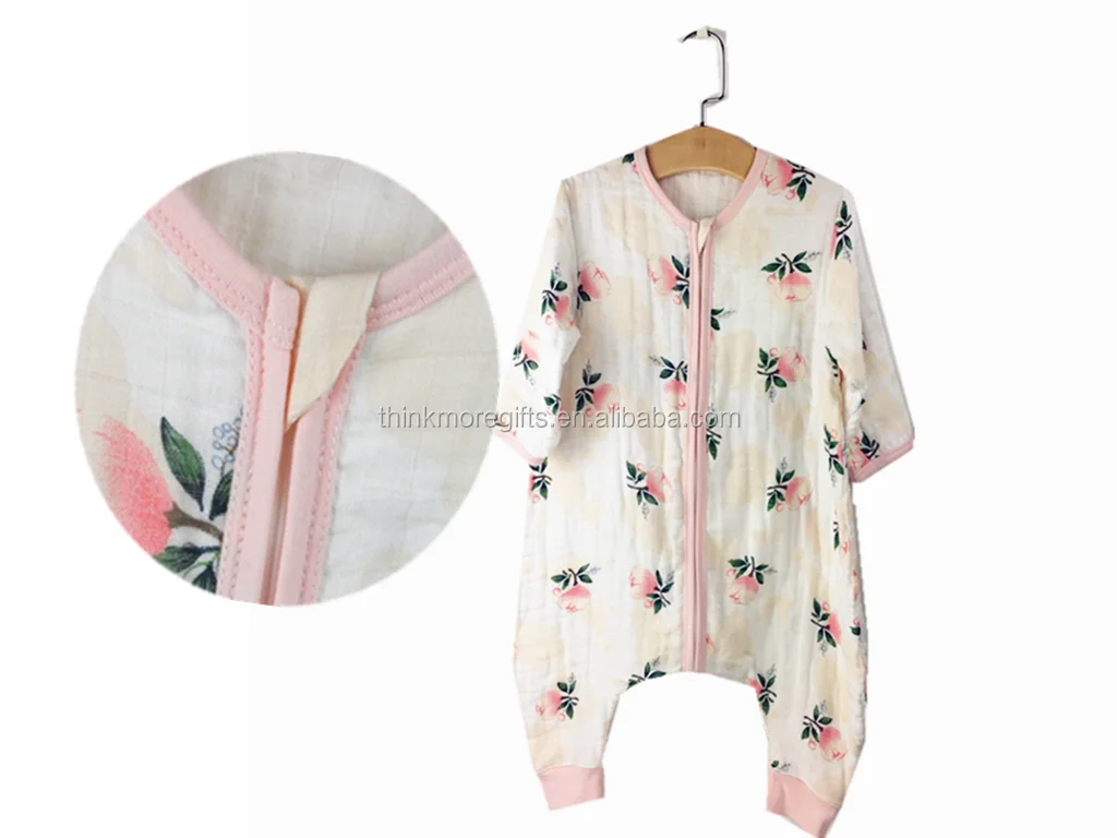 Ecofriendly Printing 100 Bamboo Muslin Baby Sleeping Bag With Feet