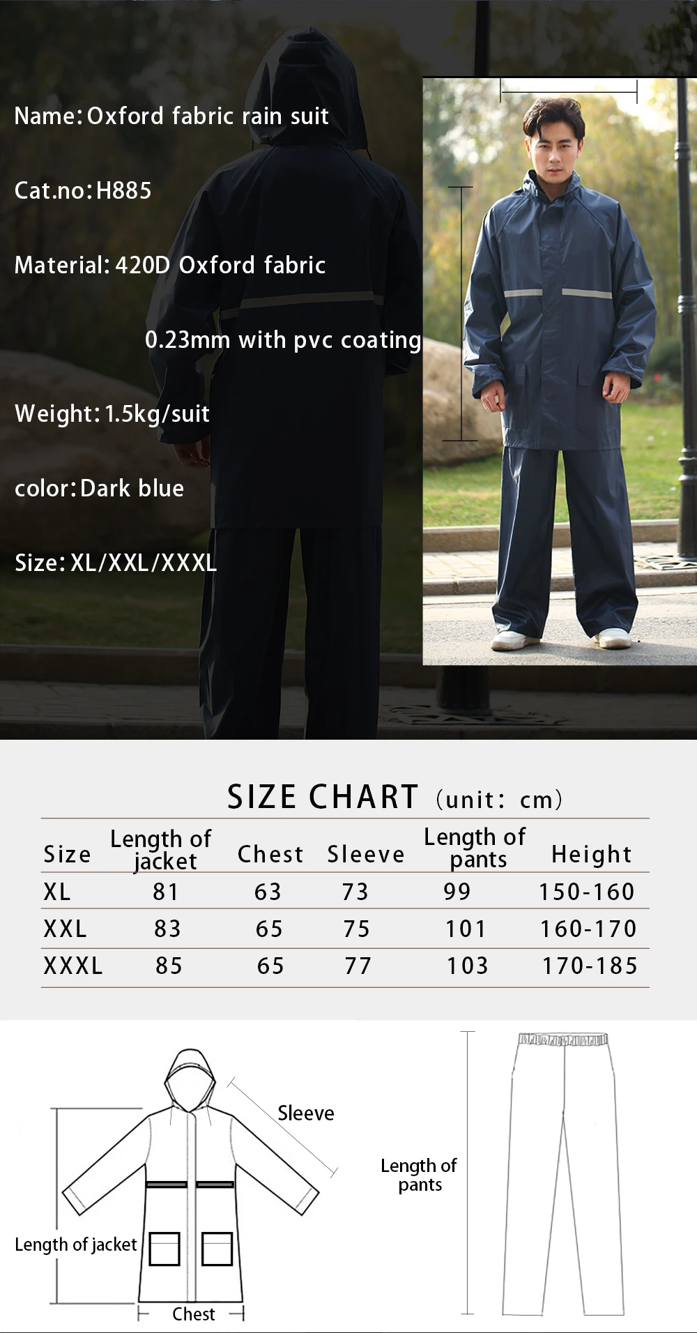 Waterproof Reflective Jacket Rain Coat Reflective Green Rainsuit