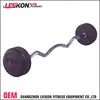 wholesale commercial gym equipment weight lifting exercise W shape PU barbell
