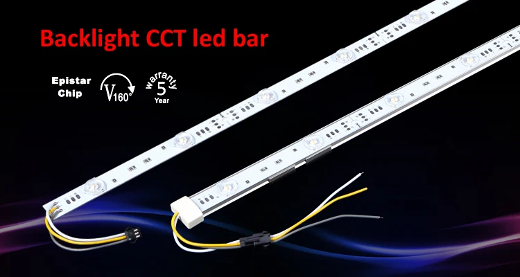 Customized led backlight rigid strip 3020 smd CCT 24v 160 lens diffuser led light bar