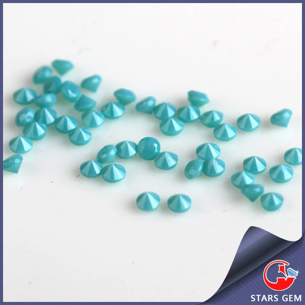1.5mm round shape high grade special green stone genuine turquoise wholesale