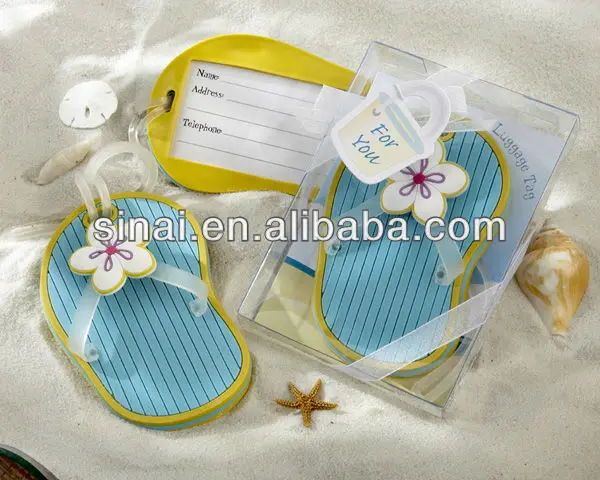 SNWF-B-2002 Flip-Flop-Luggage Tag Beach Themed Gift