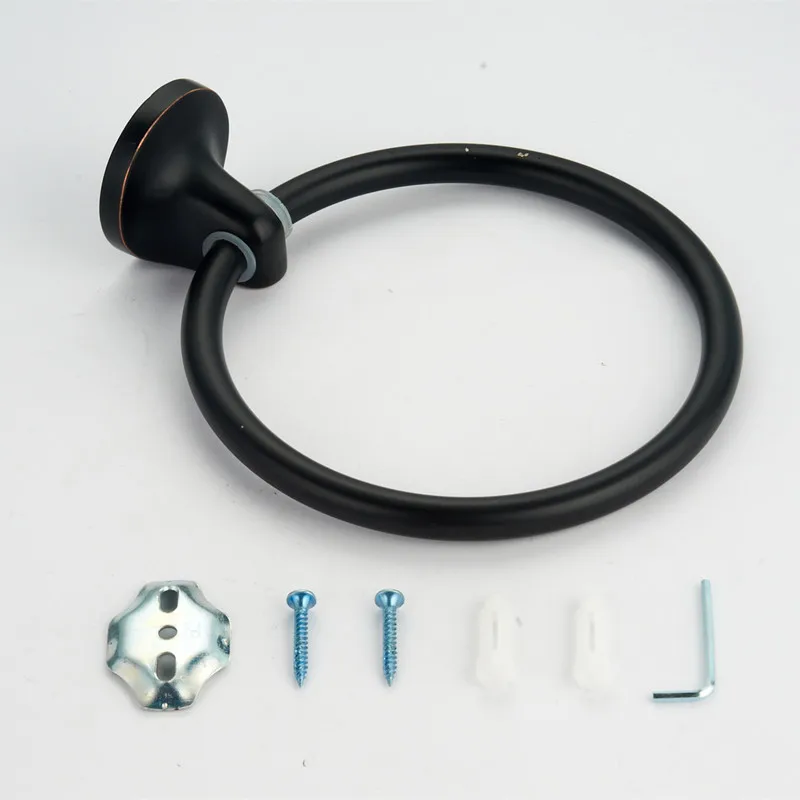 
Bathroom Wall Mount Shower Organization Oil Rubbed Bronze Towel Ring 