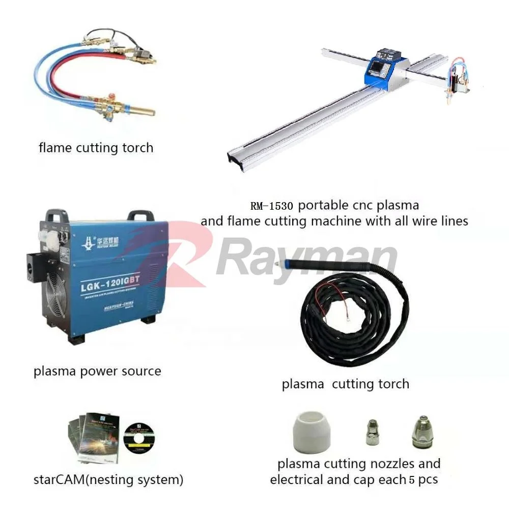 cnc portable plasma metal stainless steel plate cutting machine