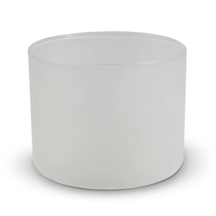 Modern Style Big White Frosted Glass Votive Candle Holders Buy