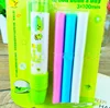 The baby soy bean is accompanied by an eraser set with a rubber pen and three rubber cores