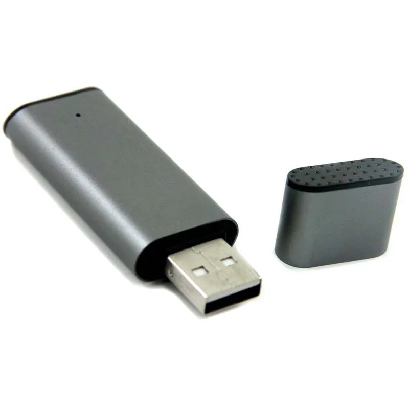 

Mini Spy Audio 2 in 1 Portable USB Flash Drive Voice Recorder with Rechargeable Battery, Gun color, silver, gold, blue