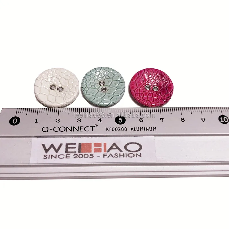 
Snake PU covered button, fashionable button with holes eyelets button 