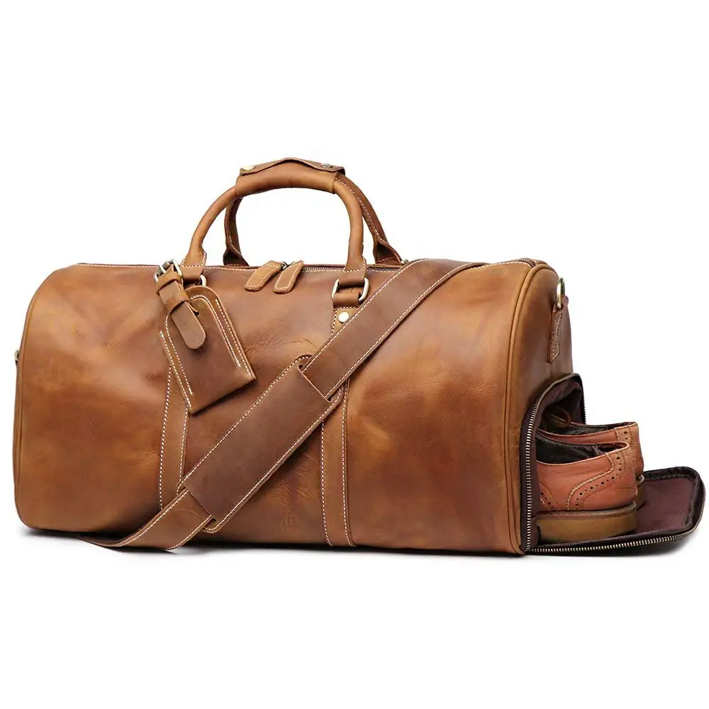 buy leather duffle bag