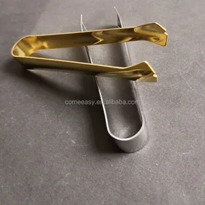Image of plated gold 304Stainless Steel MIni Serving Tong Ice Tong Sugar Tong