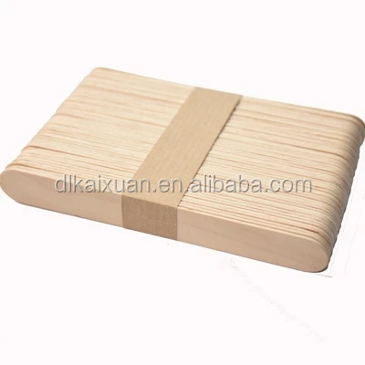 

Dalian cheaper disposable birch wooden natural color wax stick Wooden ice cream stick