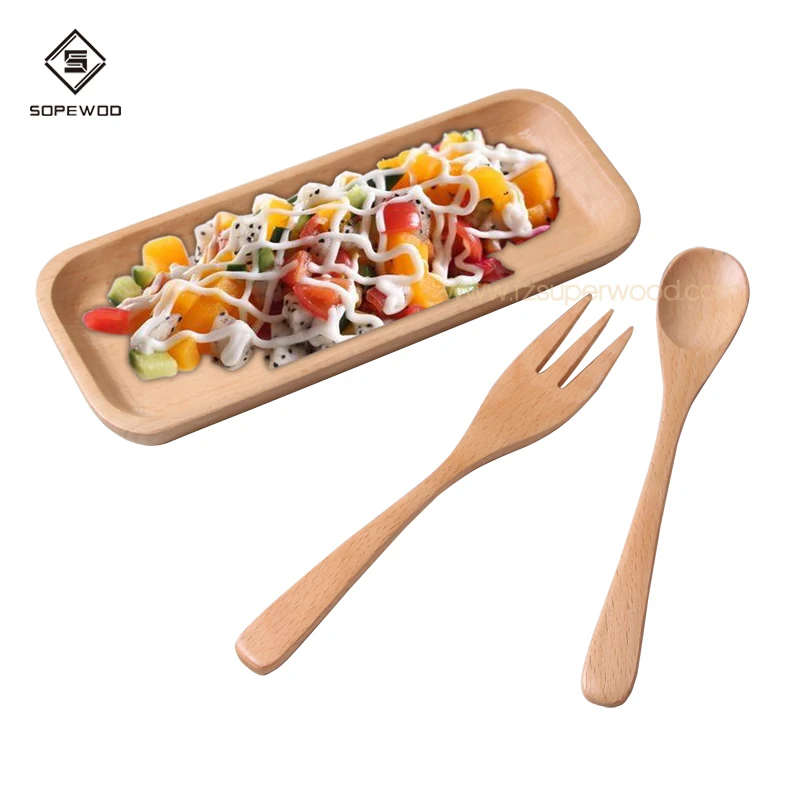 

Hot sale Bamboo children cutlery set luxury wood cutlery set