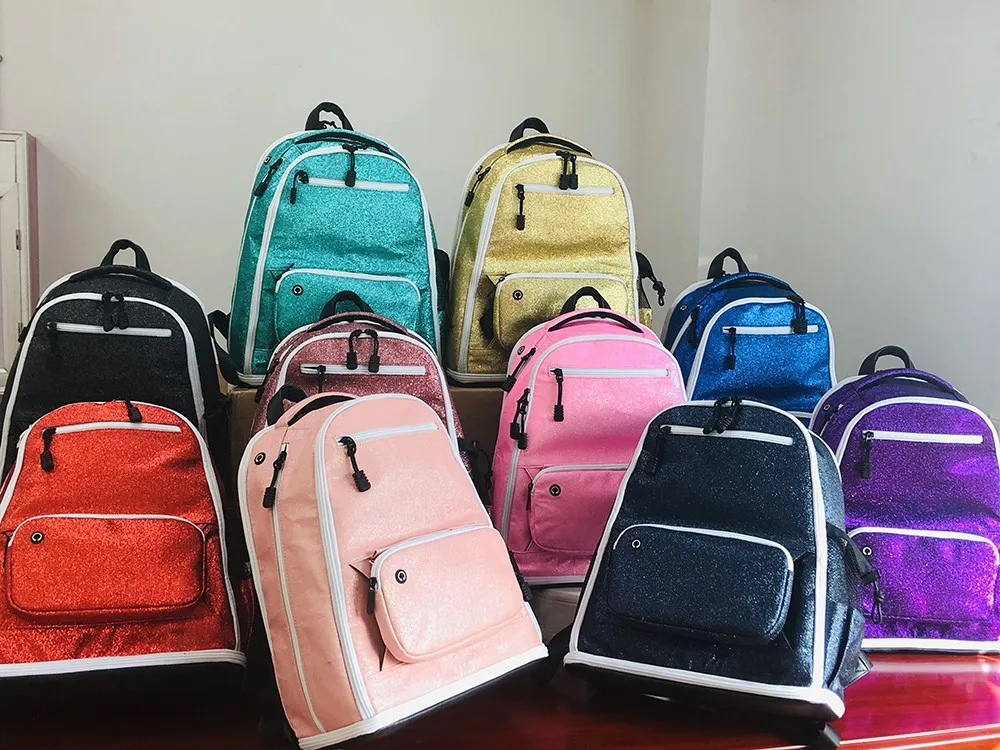 Custom Design Oversized Glitter Material Factory Cheerleading Backpack
