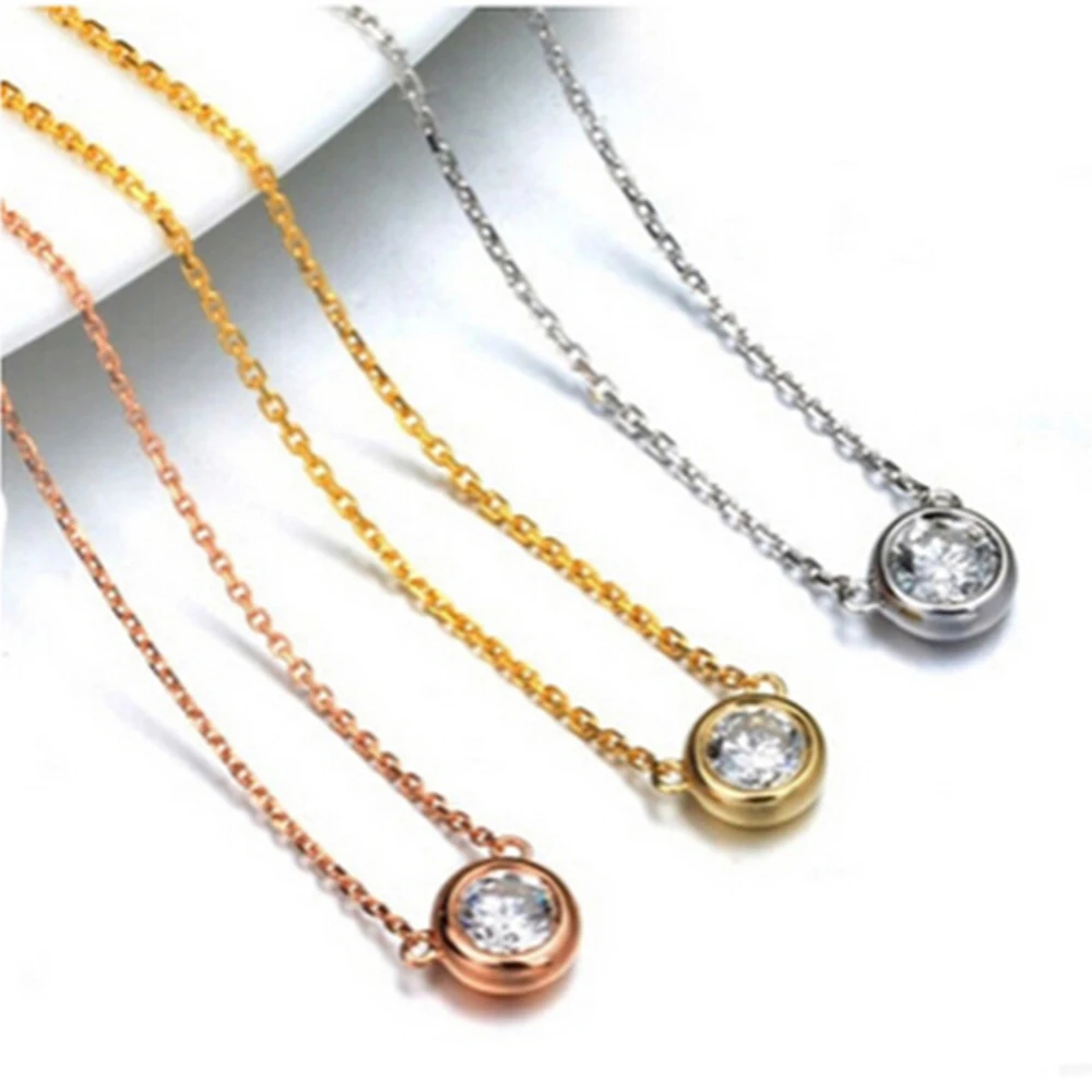 

trending hot products gold rose gold silver stainless steel necklace