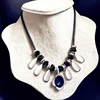 Romantic flower opal temperament exaggerated female goddess accessories jewelry brief paragraph clavicle necklace