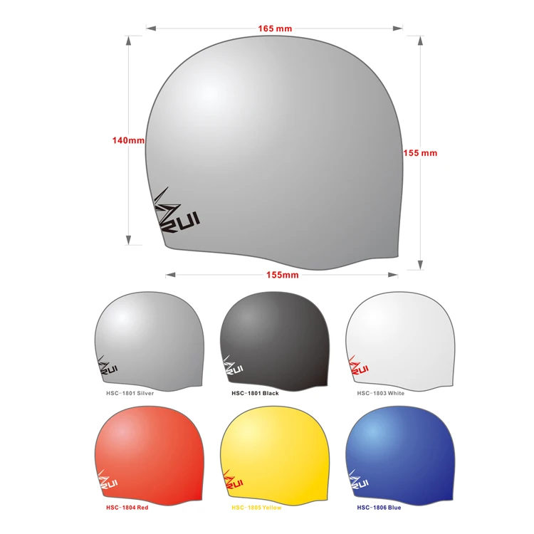 High Quality 3D Dome Silicone Custom Swimming Cap For Professional Competition