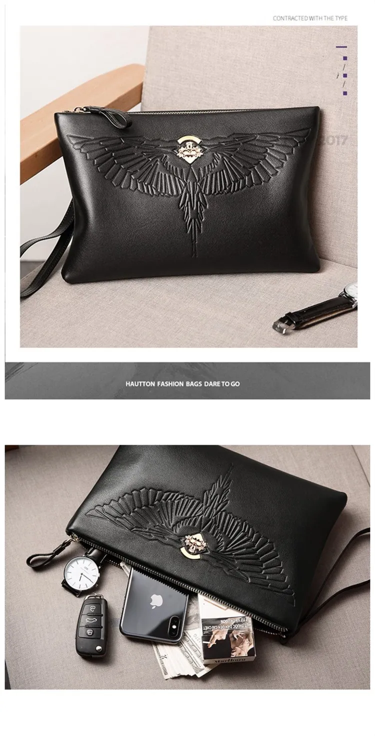 2018 New Design High quality Evening Clutch Bag, Men Leather Handbag