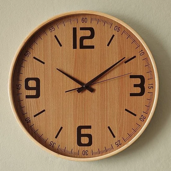 Useful customized shape of wooden clock