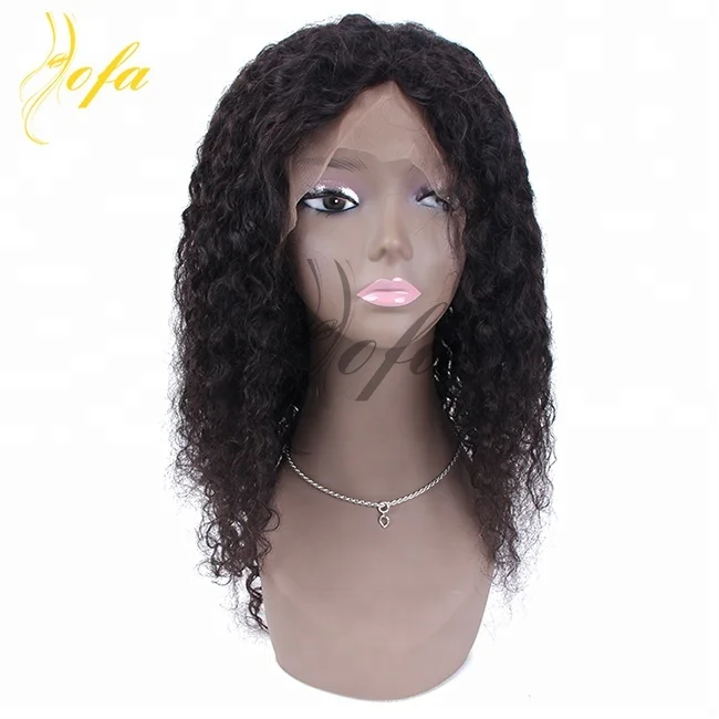 

kinky curly natural hairline virgin full lace wig, Natural black color