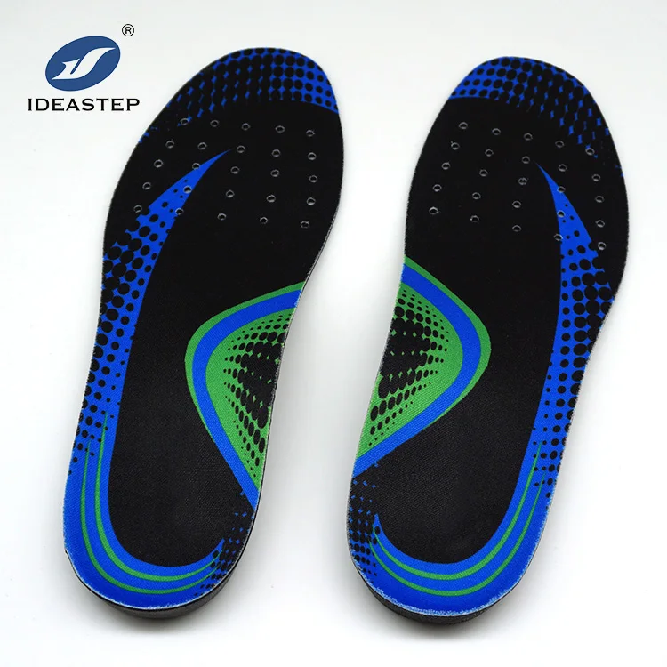 

IDEASTEP OEM brand arch support and over foot pronation orthotic pu punch insole with breathable, Blue+black