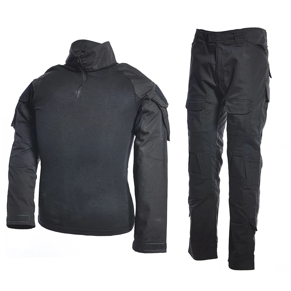 

FT013 Long Sleeve Military Uniform Black Frog Suit