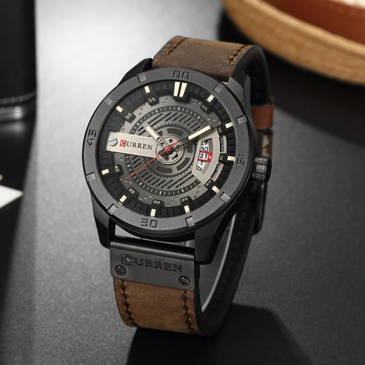 

CURREN 8301 Relojes Curren Mens Sports Quartz Watches Top Brand Leather Wristwatches Relogio Men Curren Watches, 5 colors