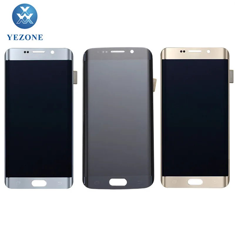 

Original For Samsung S6 Edge Plus LCD Display, For Galaxy S6 Edge LCD Display Touch Screen Digitizer, Silver/blue//white/golden color