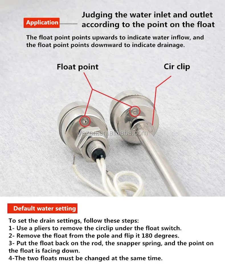 304ss Water Tank 100mm Oil Level Float Switch High Level Switch Ball