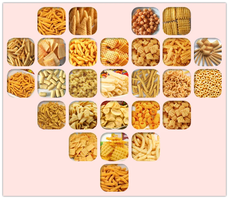 Automatic Fried Pallets Snack Food Production Line Fry Snacks Pellet