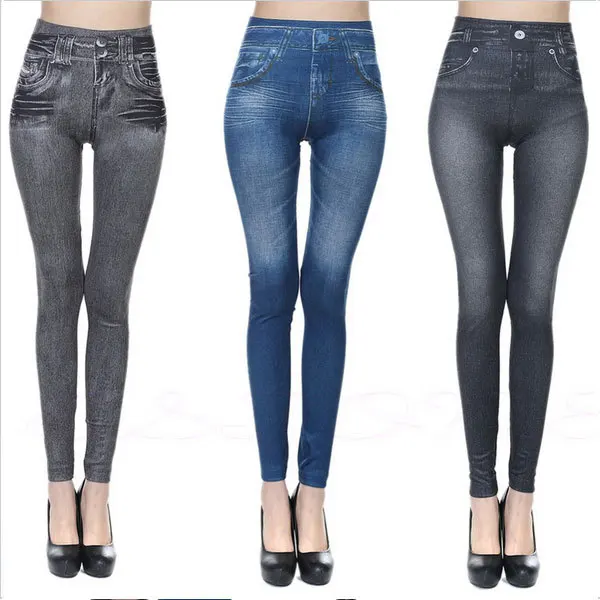 

New Fashion Winter Thicken Imitated Jeans Leggings Women Warm Slim Pencil pants, Based on user requirements