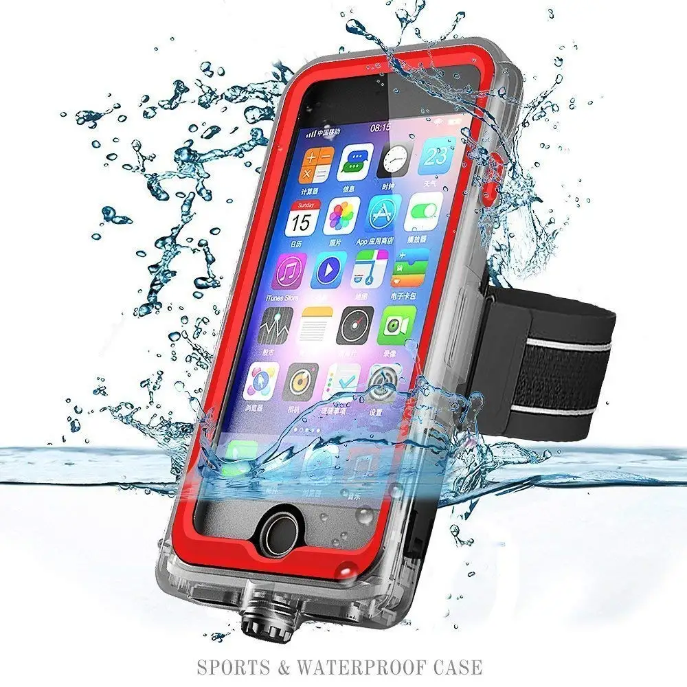 

Full 360 Waterproof Protection Case For Iphone 7 8, 3 In 1 Shockproof Defender Case, Black;blue;red;green