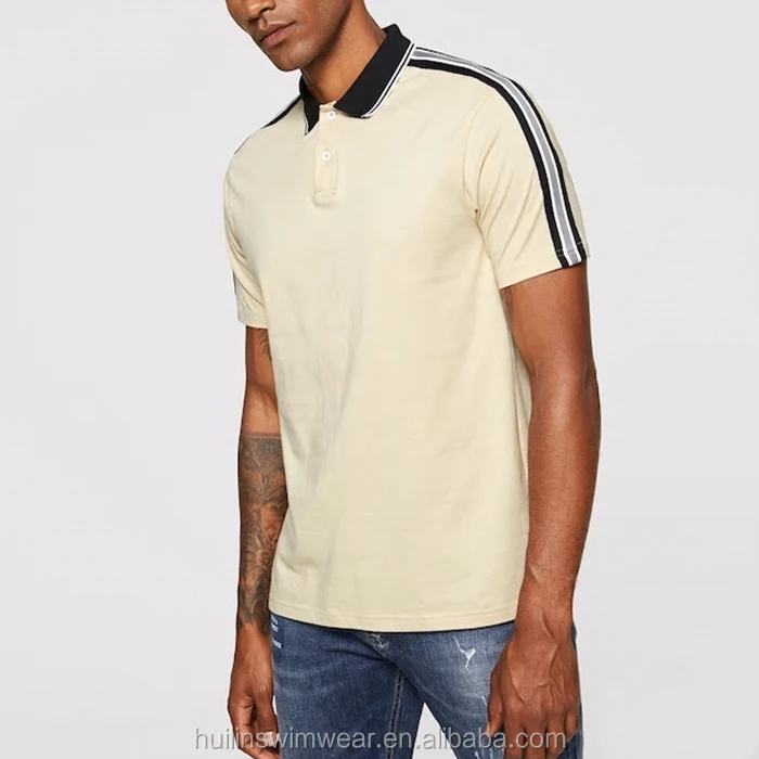 Custom Fashion Design Men Striped Short Sleeve Half Button Placket Polo Shirt Buy Polo Shirt Design Product On Alibaba Com