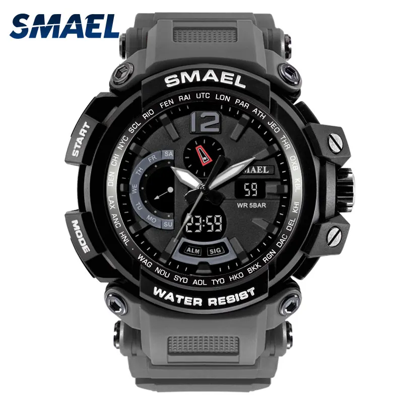 

SMAEL men watches 1702 sport electronic wristwatches, Orange,black,red,gray,gold,army green,khaki,blue,green