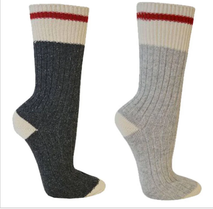 

sublimation gray winter canada women red stripe light gray work socks, Black,red,white,grey