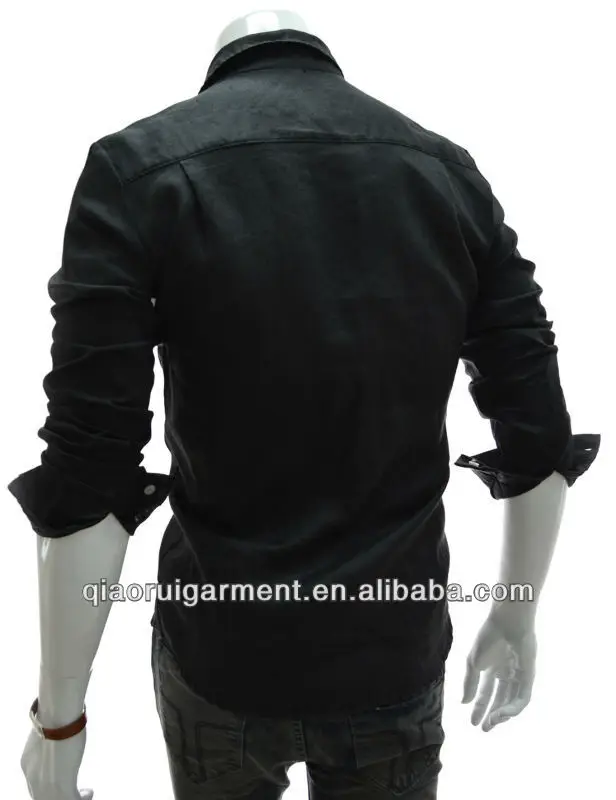 Men's Casual Slim Fit Black Linen Shirt Buy Slim Fit Black Linen